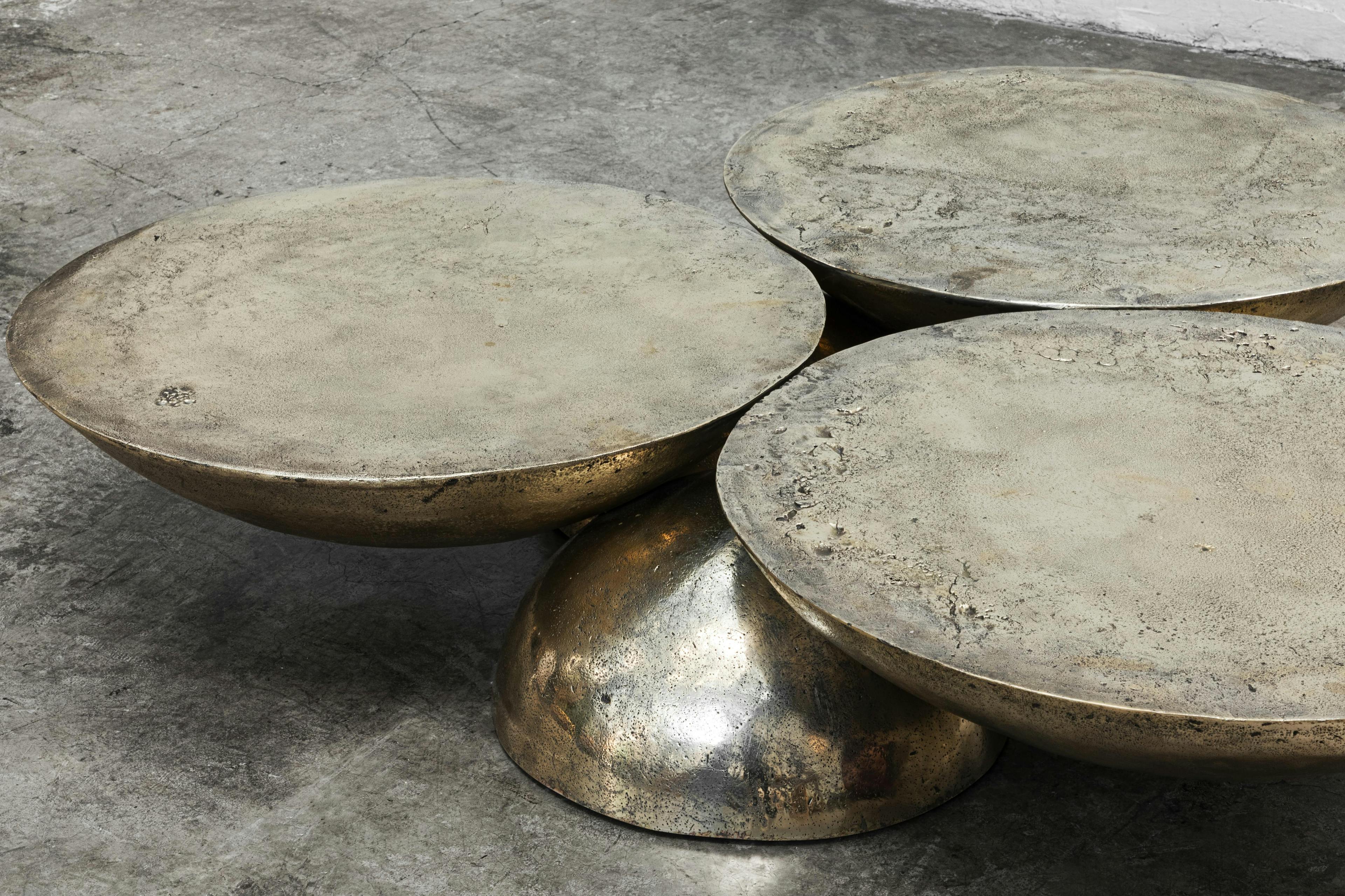 Copal Coffee Table Polished Bronze by Ewe Studio