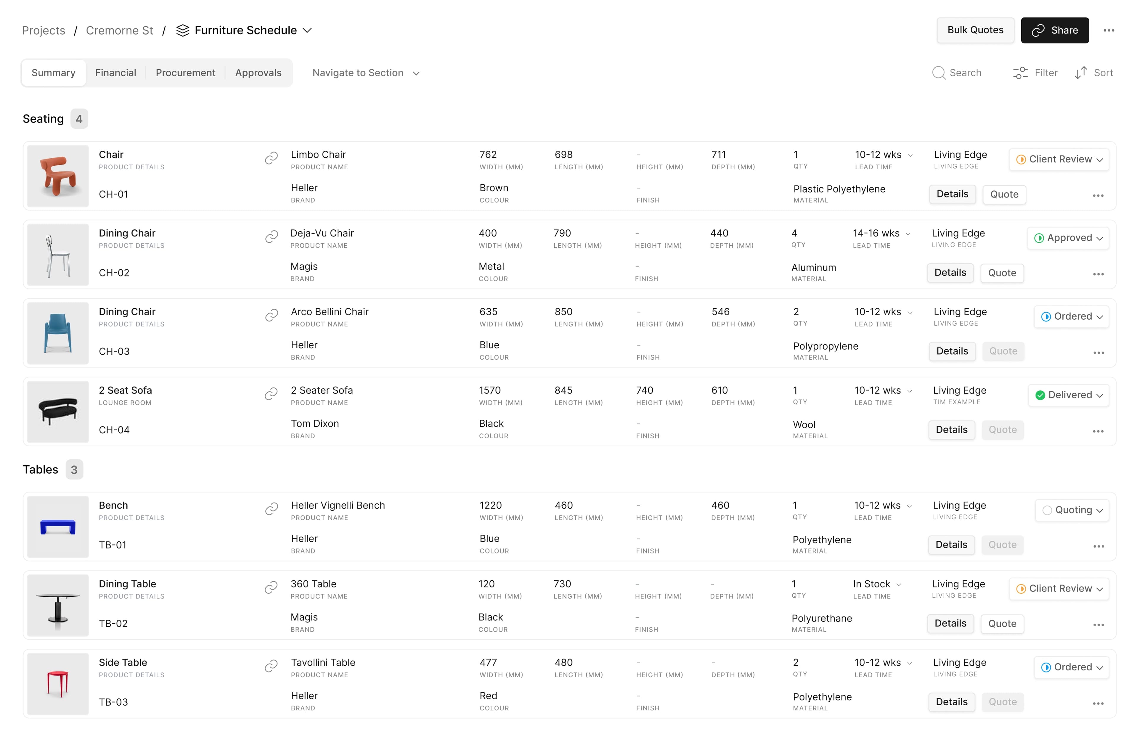 Interior Design Specification Software
